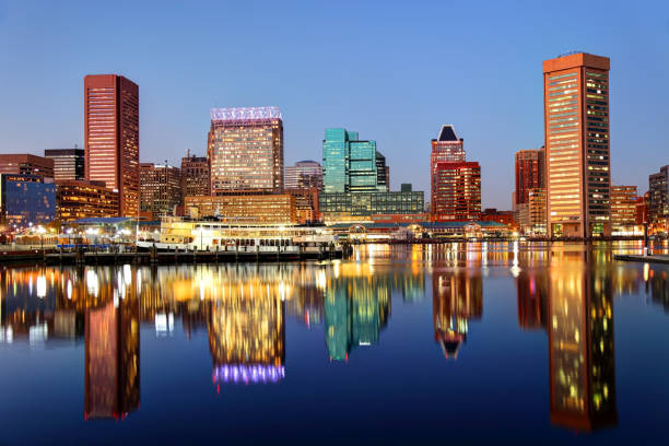 Baltimore Inner Harbor Baltimore's Inner Harbor is the city's premier tourist attraction and one of the city's crown jewels inner harbor baltimore stock pictures, royalty-free photos & images