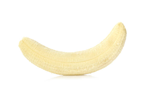 Banana isolated on white background banana isolated on white background. peeled stock pictures, royalty-free photos & images