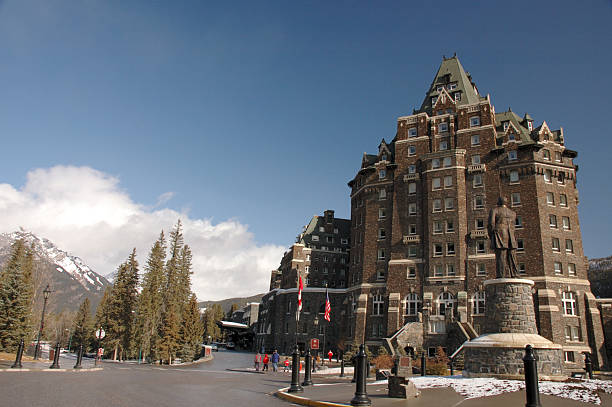 Banff Fairmont Spring Hotel stock photo