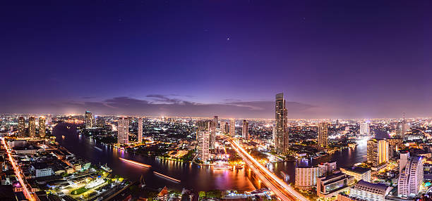 Bangkok skyline cityscape in Thailand. stock photo
