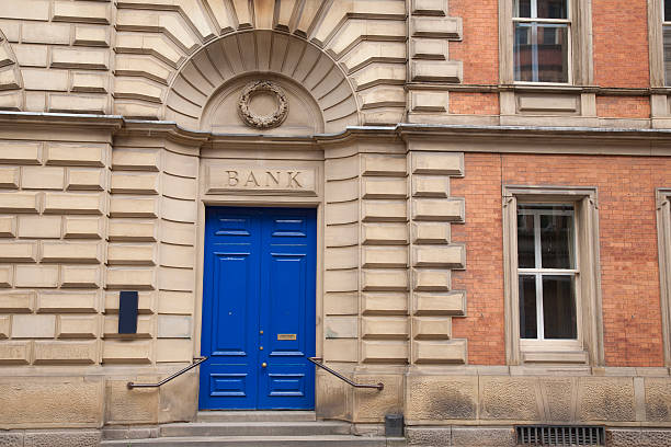 Bank Branch Entrance stock photo