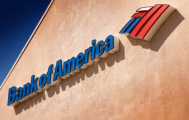 Bank of America Sign San Diego, California, United States - March 23rd 2011: This is a close up photo of a Bank of America sign at one of their banks. Bank of America is the largest bank in the United States. bank of america stock pictures, royalty-free photos & images