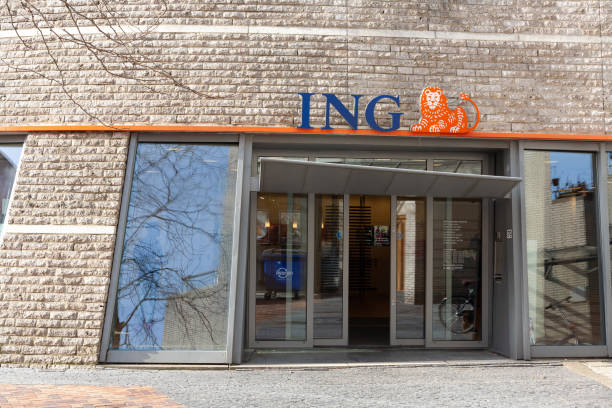 ING Bank office in the Netherlands stock photo