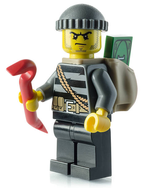 Bank Robber - Thief Lego Mini-figure stock photo
