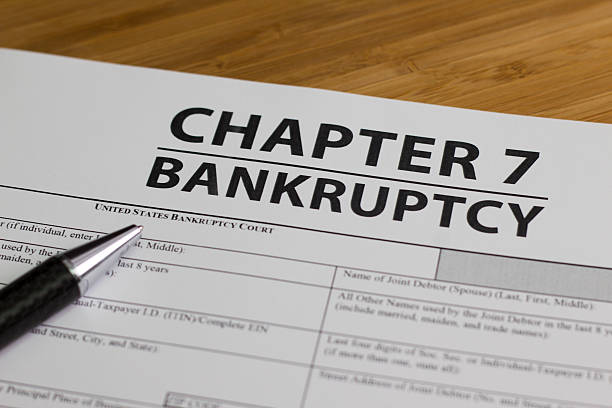 Bankruptcy Chapter 7 Documents for filing bankruptcy Chapter 7 bankruptcy stock pictures, royalty-free photos & images