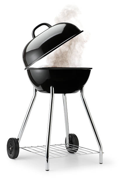 Barbecue Grill with Smoke stock photo