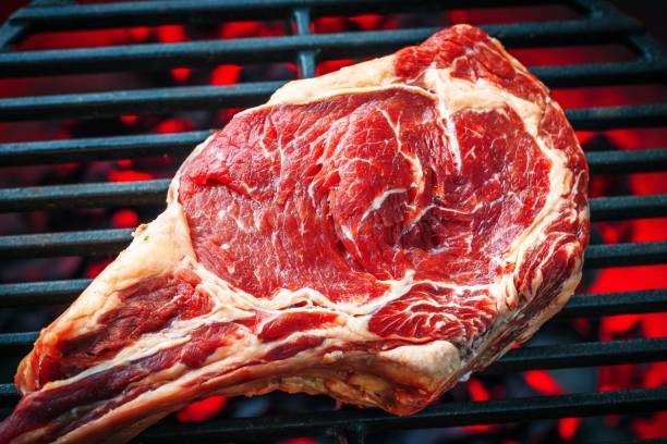 Barbecue Tomahawk Steak stock photo