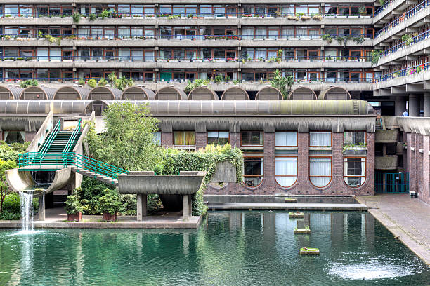 Barbican Water Feature stock photo