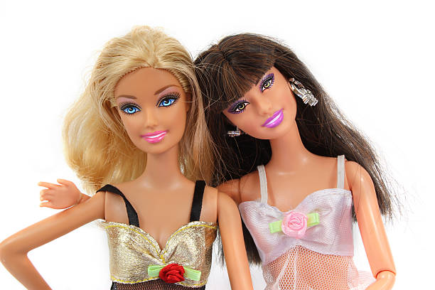 barbie dolls in lingerie - barbie stockfoto's en -beelden