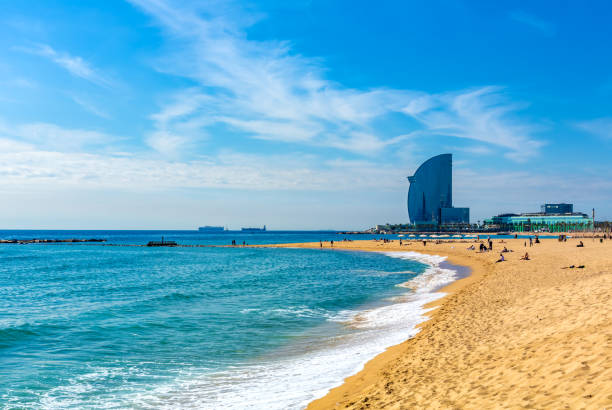 Barcelona beach stock photo