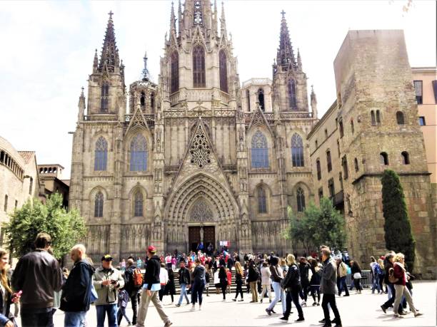 Barcelona Cathedral. stock photo