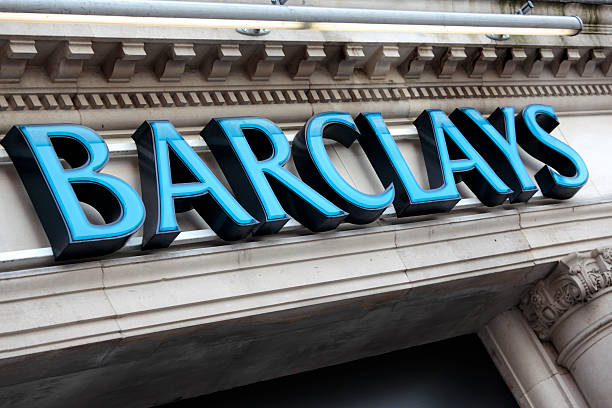 Barclays Bank sign London stock photo