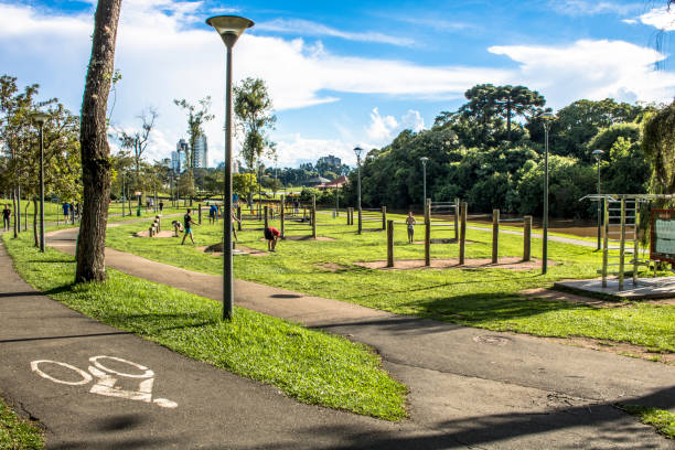 Barigui Park in Curitiba city, Brazil stock photo