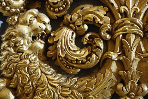 Baroque Gold Lion stock photo