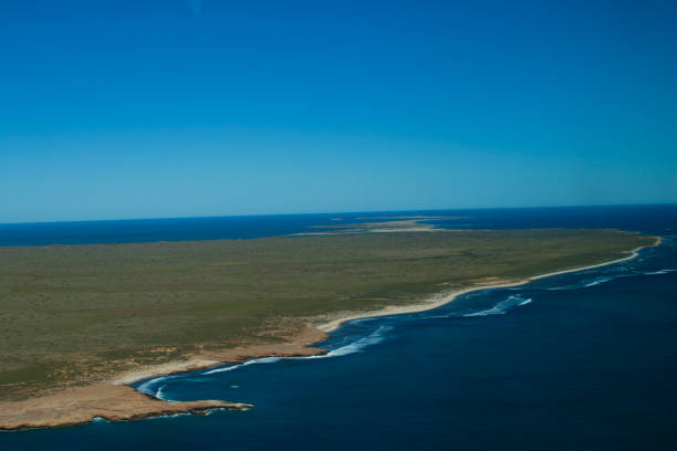 Barrow Island viewed from the air stock photo