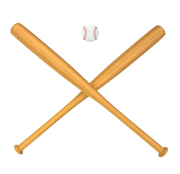 Baseball and bat stock photo