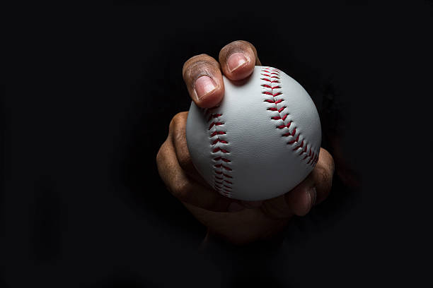 Baseball Curveball Grip stock photo