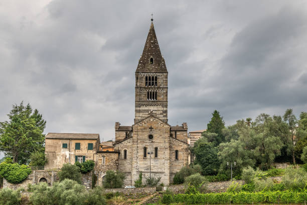Basilica of San Salvatore dei Fieschi stock photo