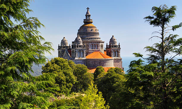 Basilica of Santa Luzia, Portugal stock photo