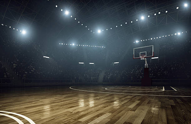basketball arena - basketball court fotografías e imágenes de stock