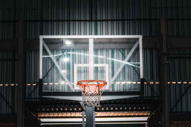 Basketball backboard stock photo