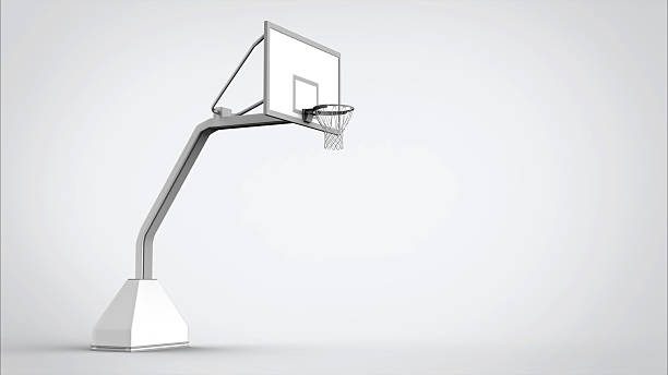 Basketball hoop isolated stock photo