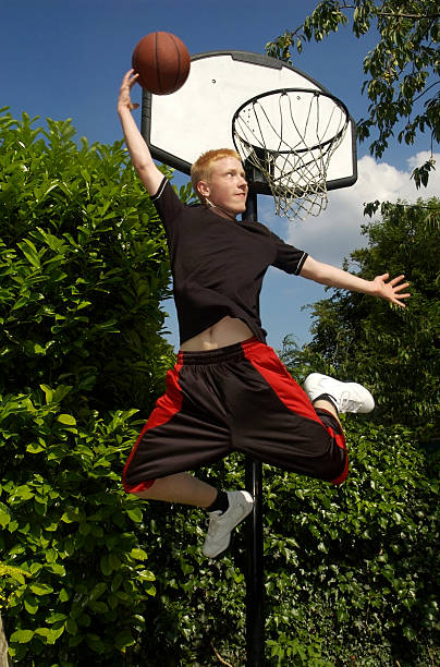 Basketball jump stock photo