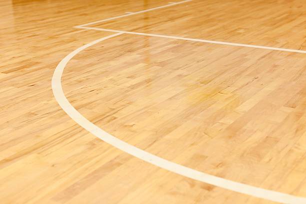 Basketball Wooden Floor of Basketball Court basketball court stock pictures, royalty-free photos & images
