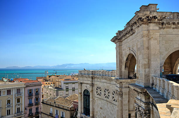 Bastion of Saint Remy, Cagliari stock photo