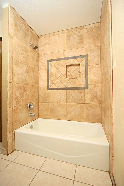 Bathroom Remodel Series 7: Bath Tile stock photo
