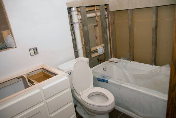 Bathroom Remodel Vanity Toilet Tub stock photo