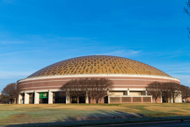 Baylor University Ferrell Center for basketball Waco, TX / USA - January 12, 2020: Ferrell Center on the Campus of Baylor University baylor basketball stock pictures, royalty-free photos & images