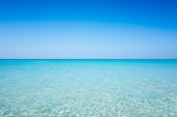 Beach and sea Beach and sea horizon over water stock pictures, royalty-free photos & images