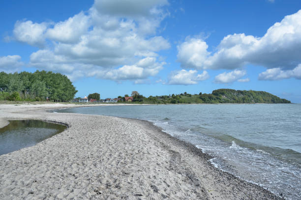 Beach and Village of Thiessow,Rügen,Germany Beach and Village of Thiessow on Rügen at baltic Sea,Mecklenburg western Pomerania,Germany r��gen stock pictures, royalty-free photos & images