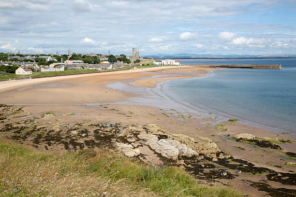 Beach at St Andrews; Scotland stock photo