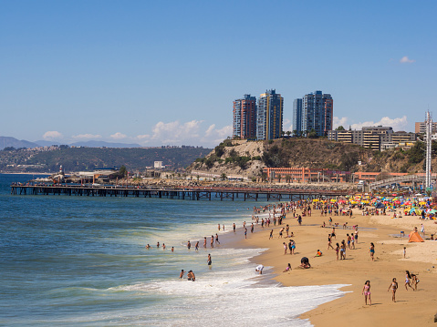 Beach At Valparaiso Chile Stock Photo - Download Image Now - iStock
