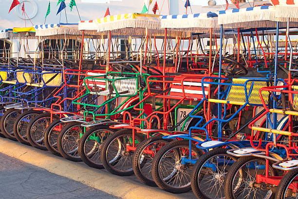 Beach Cart Line-Up stock photo