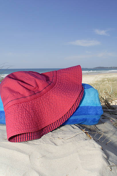 beach hat -- bucket style (portrait) stock photo
