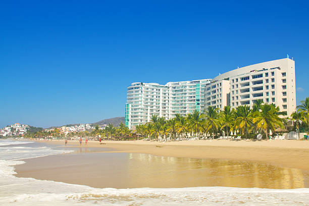 Beach hotel stock photo