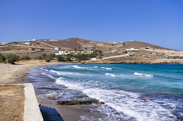 Beach in Antiparos island, Cyclades, Greece stock photo