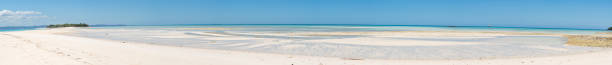 Beach of Nosy Iranja in Nosy Be Madagascar - Panoramic view stock photo