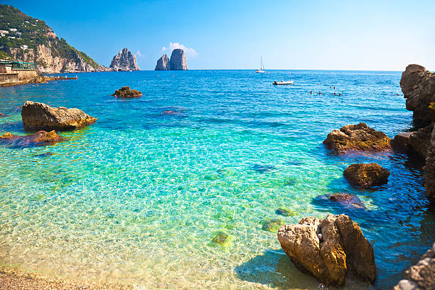 Beach on Capri Island Beach on Capri IslandSee also: amalfi coast stock pictures, royalty-free photos & images