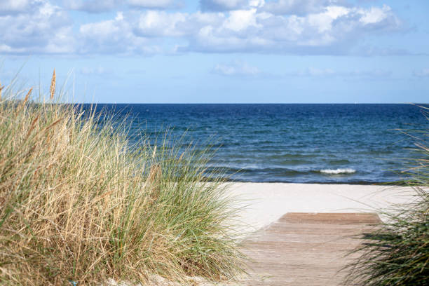 Beach on the Baltic Sea in Scharbeutz, Schleswig-Holstein stock photo