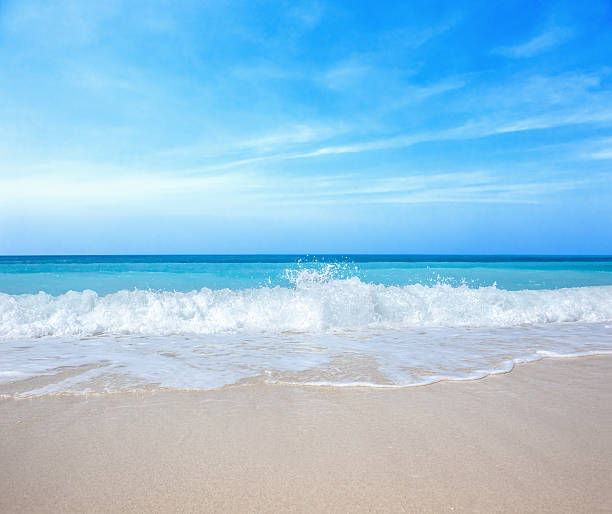 Beach Clear beach and blue sky seascape stock pictures, royalty-free photos & images