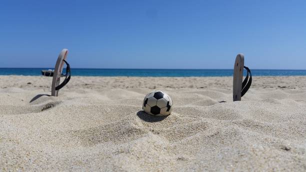beach soccer - futebol de praia imagens e fotografias de stock