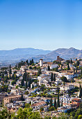 istock Beautiful aerial view old city of Sacromonte district Granada in Andalucia, Spain 1349882261