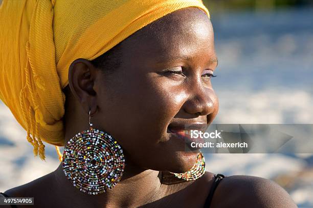 Beautiful african woman with scarf