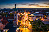 istock Beautiful architecture of Sopot city by the Baltic Sea at dusk 1347506285
