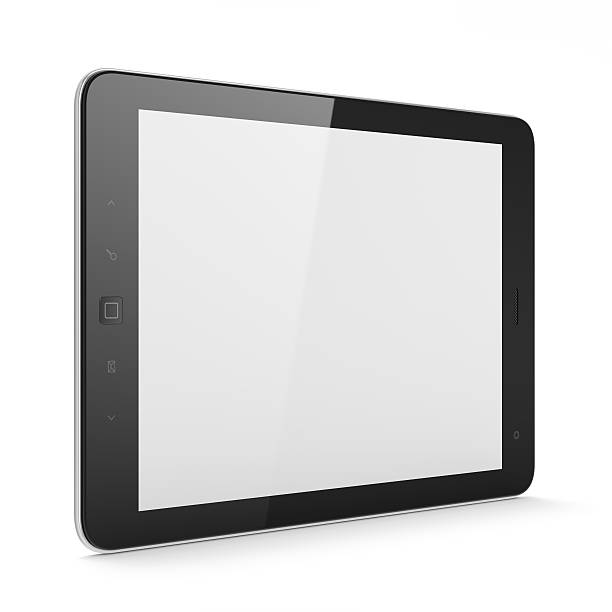 아름다운 블랙 태블릿 컴퓨터 (pc 흰색 배경의 - 컴퓨터 모니터 이미지 뉴스 사진 이미지
