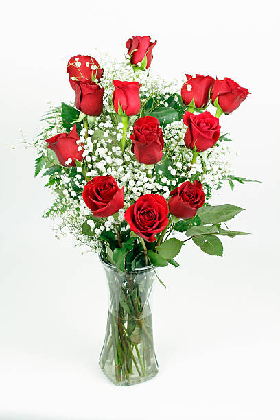 Beautiful Bouquet of Red Roses stock photo